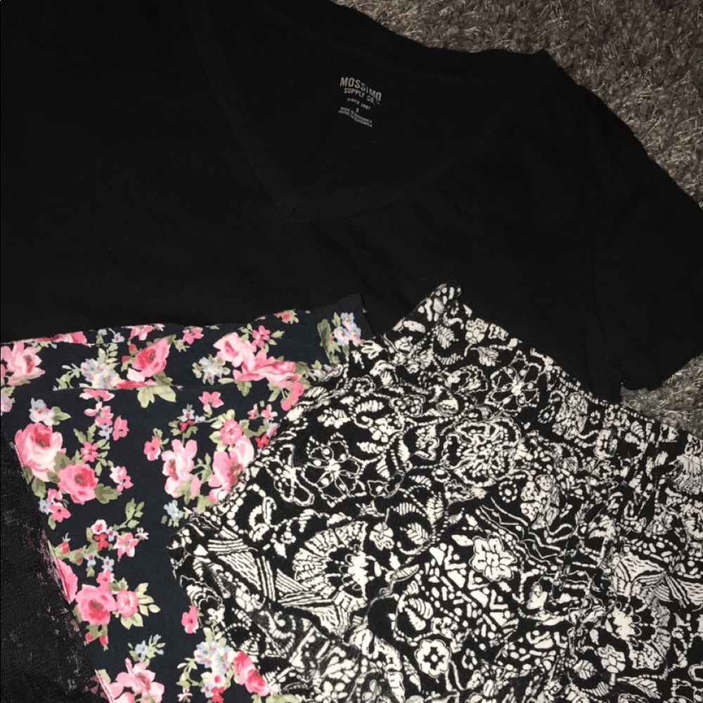 Black shirt with 2 pair of shorts !!